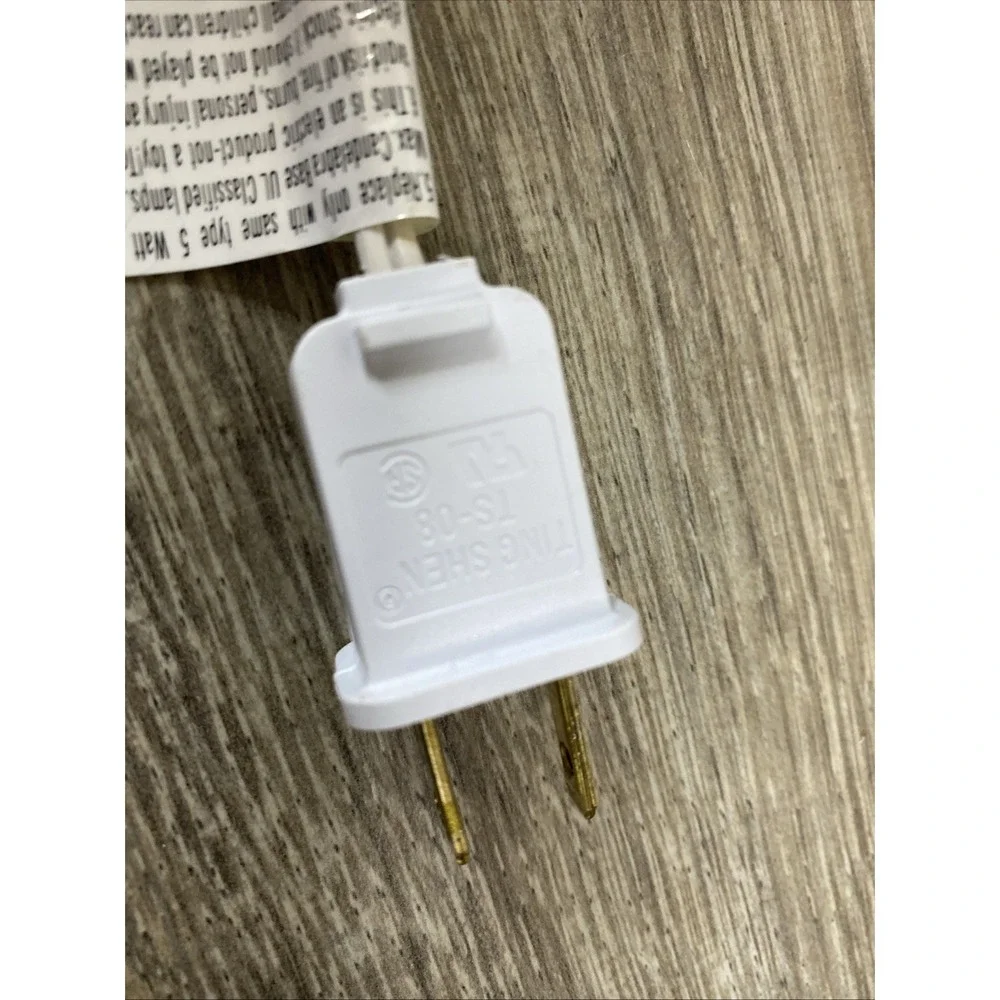 Ting Shen 6 Light String Replacement Cord White OS Excellent C7 Village Clips